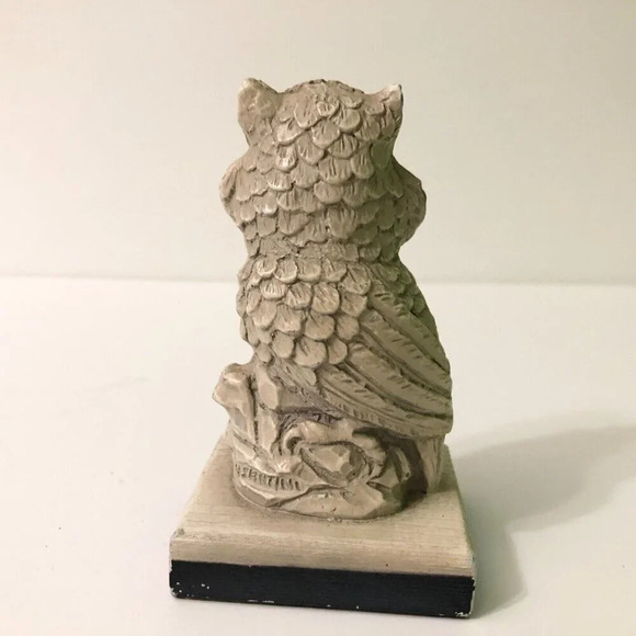 Vintage A Santini Resin Owl Sculpture Classic Figure Made in Italy 4.5 Inch Tall - Picture 16 of 16